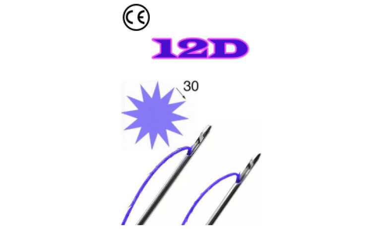 PDO Fäden COG 12D 19G 100mm L-Typ Stumpf (Neuheit)