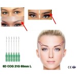 PDO Fäden COG 6D 21G 60mm L-Typ Stumpf (Augenbrauenlift,Jawline,Gesicht)