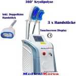 Kryolipolyse Gerät 360° mit 3 x Cooling Handstück,inkl.Doppelkinn Aufsatz