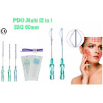 PDO Fäden 12in1 Multifäden,23G 38mm/60mm, L Stumpf,6 Stück