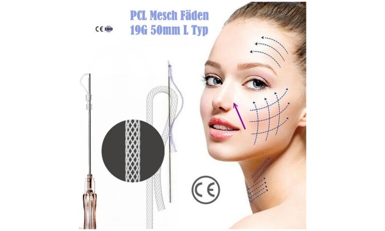 PCL Fäden,Kontur Lift,19G 50mm MESH,L Stumpf