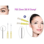 PDO Fäden , 30G 25mm, Spezial Augenregion,W Stumpf,10 St.