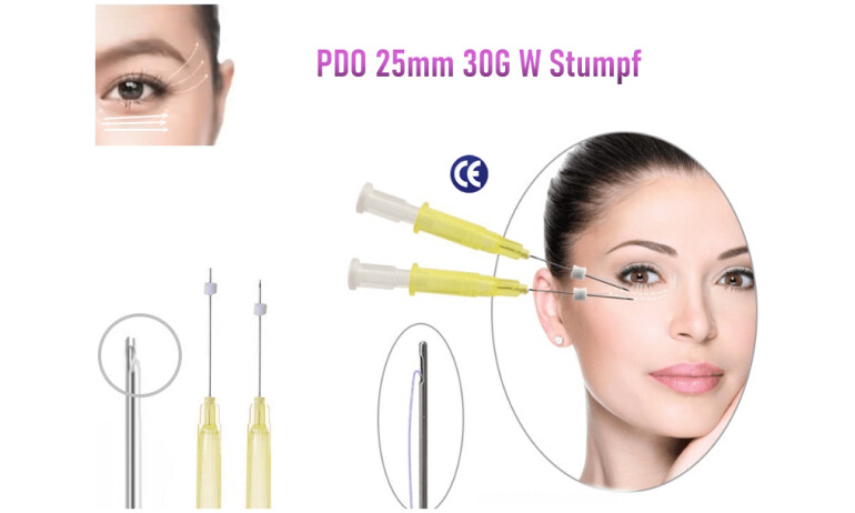 PDO Fäden , 30G 25mm, Spezial Augenregion,W Stumpf,10 St.